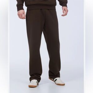 KOLBY Men's Brown Jogger Sweat Pants, straight wide, pockets